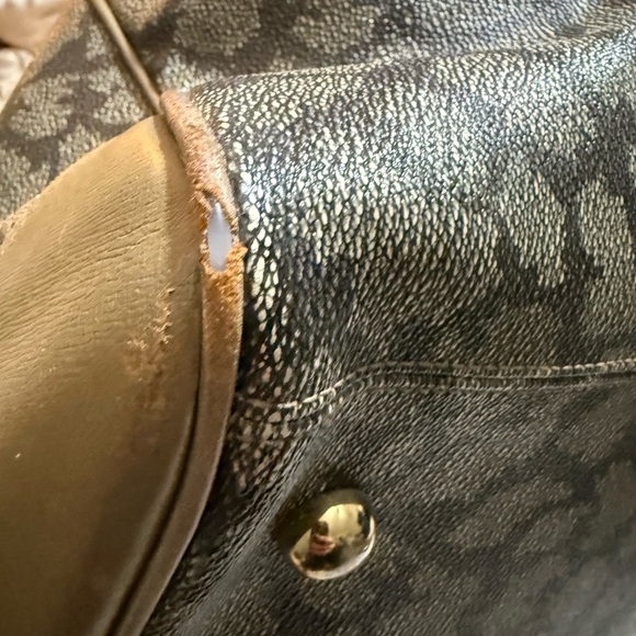 YSL Gray and Tan Travel Bag - Picture 15 of 16